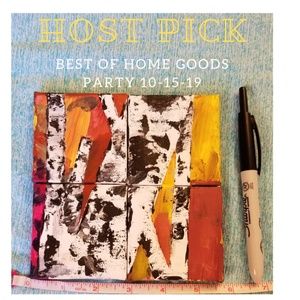 🦚HP🦚Original 4-panel 6x6" Painting Birch